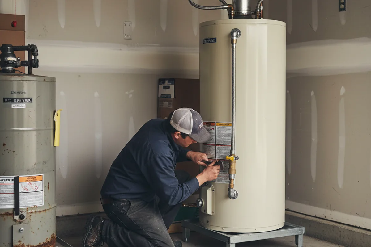Water heater and shutoff valve replacement in Micro
